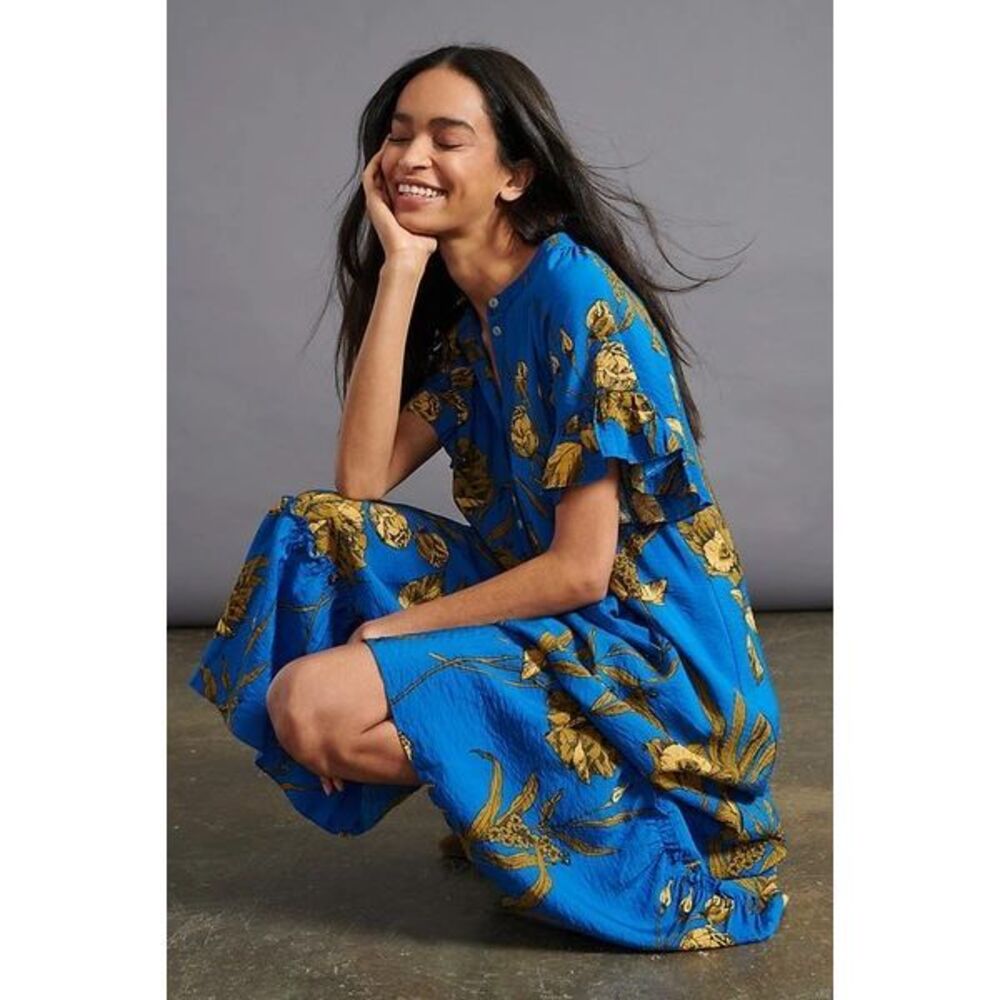New Anthropologie Maeve Antoinette Maxi Dress sz L